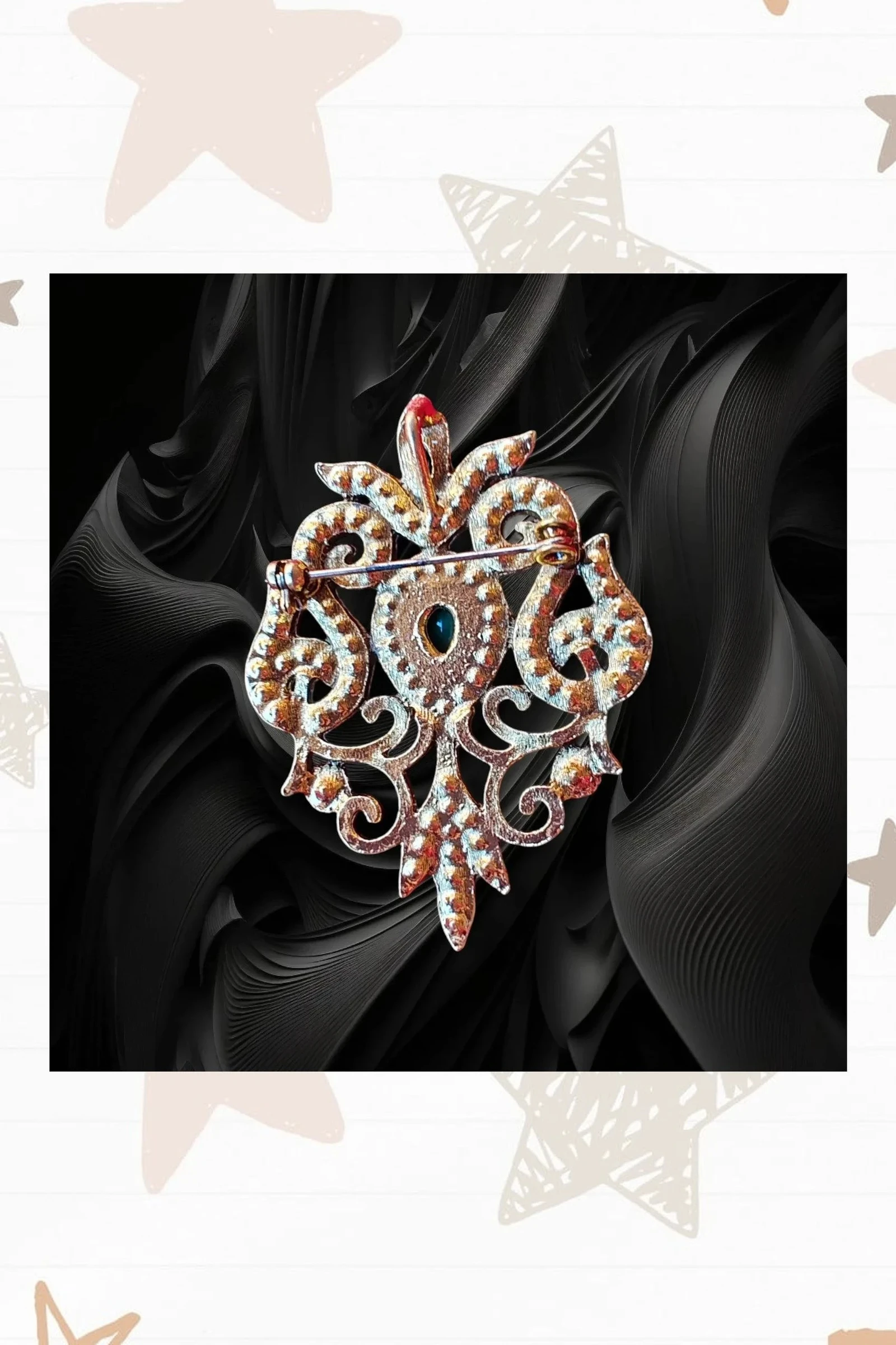 Broche estilo vintage con cristales – photo 2